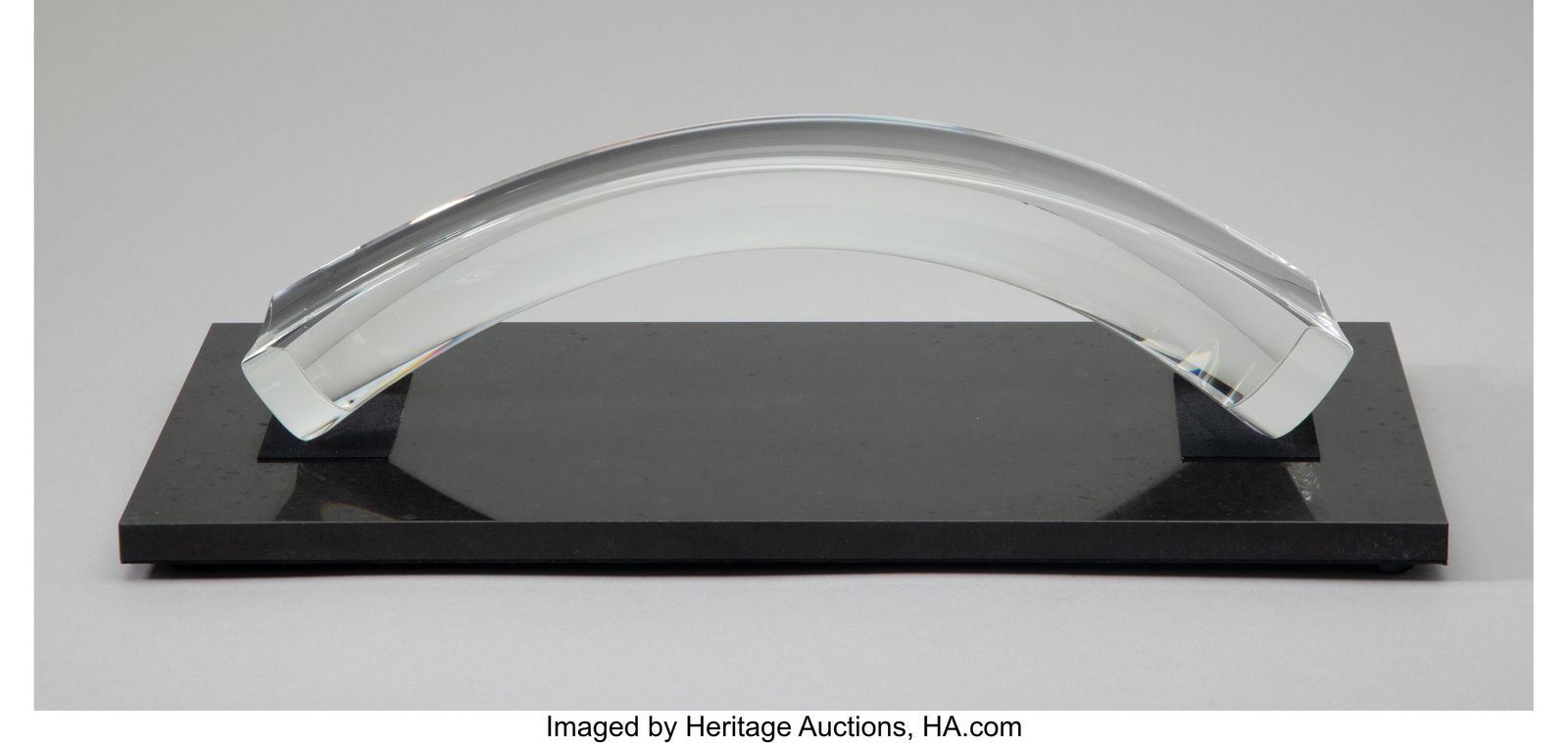 Robert Cassetti for Steuben Glass Works Partners: Robert Cassetti for Steuben Glass Works Partnership with Original Stand, designed 1994 Glass 2-3/8 x 10-3/8 inches (6.0 x 26.4 cm) (work) Marks: S