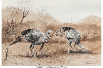 71073&colon; Ragan Gennusa &lpar;American&comma; b&period; 1944&rpar; Two Turkeys Wa