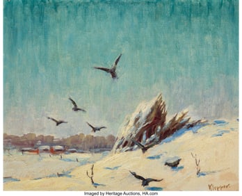 71060&colon; Frank Klepper &lpar;American&comma; 1890-1952&rpar; Small Flock 