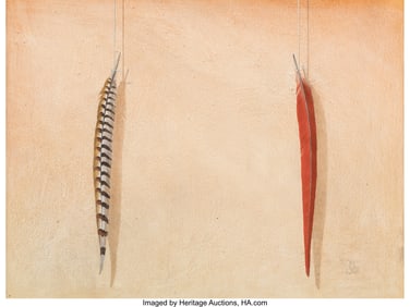 71120&colon; Gibbs Milliken &lpar;American&comma; b&period; 1935&rpar; Two feathers&comma;