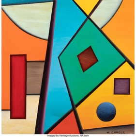 37008: William Conger (b. 1937) Tent, 1998 Oil on panel