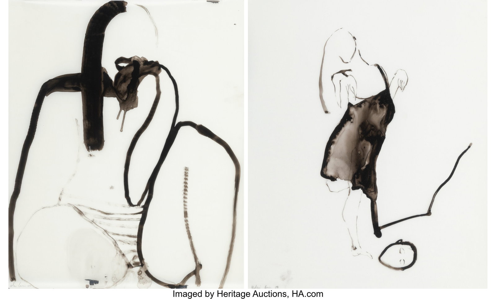 Ofri Cnaani (b. 1975) Puberty, 2005 Ink on mylar: Ofri Cnaani (b. 1975) Puberty, 2005 Ink on mylar 17 x 13-3/4 inches (43.2 x 34.9 cm) (sheet) Signed and dated lower left: Ofri Cnaani