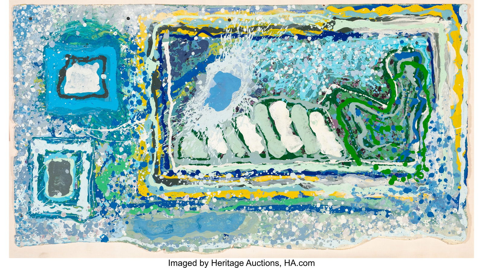 Edward Avedisian (1936-2007) All the White Light: Edward Avedisian (1936-2007) All the White Light, 1973 Acrylic polymer emulsion on handmade French paper 42-1/2 x 80-1/2 inches (108.0 x 204.5 cm) &lpar