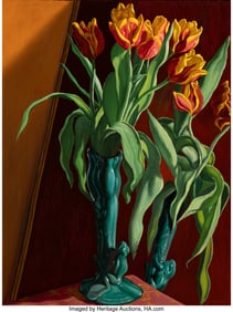 37122: Jack Beal (1931-2013) Tulips, 1988 Oil on canvas