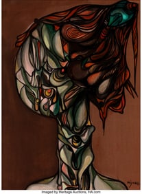 37045: Jose Maria Mijares (1921-2004) Untitled (Red Abs