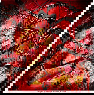 Rosson Crow (b. 1982) Dial M for Murder, 2010 Ac: Rosson Crow (b. 1982) Dial M for Murder, 2010 Acrylic, oil and enamel on Canvas 60 x 60 inches (152.4 x 152.4 cm) Signed and dated on the reverse&c