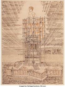 37142: Adam Dant (b. 1967) Ass, 2008 Mixed media on pap