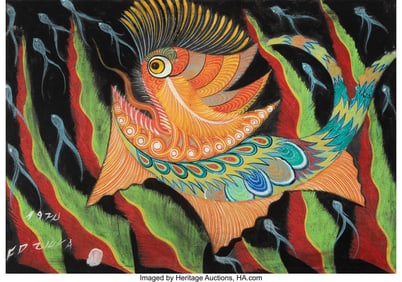 37054: Francisco Chico Da Silva (1910-1985) Untitled (F