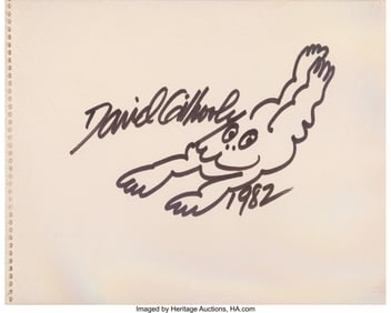 37056: David James Gilhooly (1943-2013) Frog sketch, 19