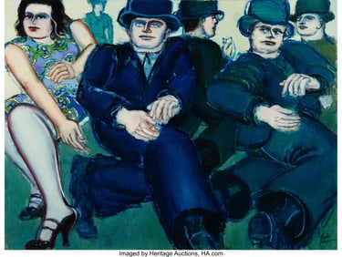37067: Lester F. Johnson (1919-2010) Crowd of People, 1