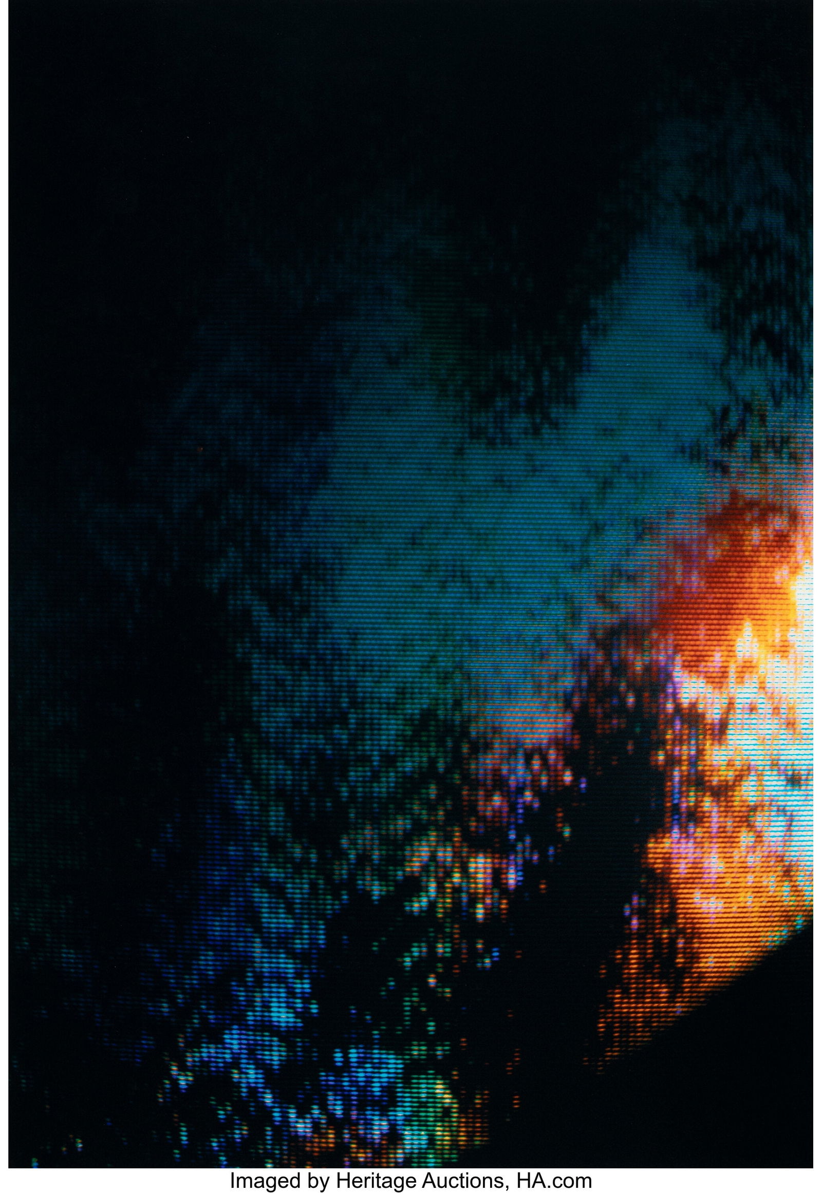 Tauba Auerbach (b. 1981) Static 7, 2008 Dye coup: Tauba Auerbach (b. 1981) Static 7, 2008 Dye coupler print flush mounted to aluminum 59-1/2 x 41-1/2 inches (151.1 x 105.4 cm) Ed. 3 of 3 P