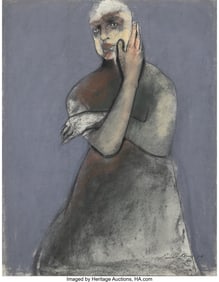 37076: Emilio Cruz (1938-2004) Untitled (Figure), 1989