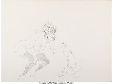 37077: John Altoon (1925-1969) Untitled (Two Figures) I