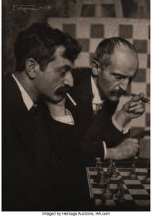 Frank Eugene (American, 1865-1936) Dr. Emanuel L: Frank Eugene (American, 1865-1936) Dr. Emanuel Lasker and His Brother (from Camera Work XXXI), 1910 Photogravure 6-7/8 x 5 inches (17.5 x