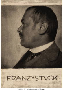 Frank Eugene (American, 1865-1936) Professor Fra: Frank Eugene (American, 1865-1936) Professor Franz V. Stuck (from Camera Work XXXI), 1910 Photogravure 6-5/8 x 4-7/8 inches (16.8 x