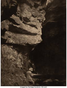 38024: James Craig Annan (British, 1864-1946) Man Sketc: James Craig Annan (British, 1864-1946) Man Sketching (from Camera Work XXXII), 1910 Photogravure 8-1/4 x 6-1/4 inches (21.0 x 15.9 cm) &