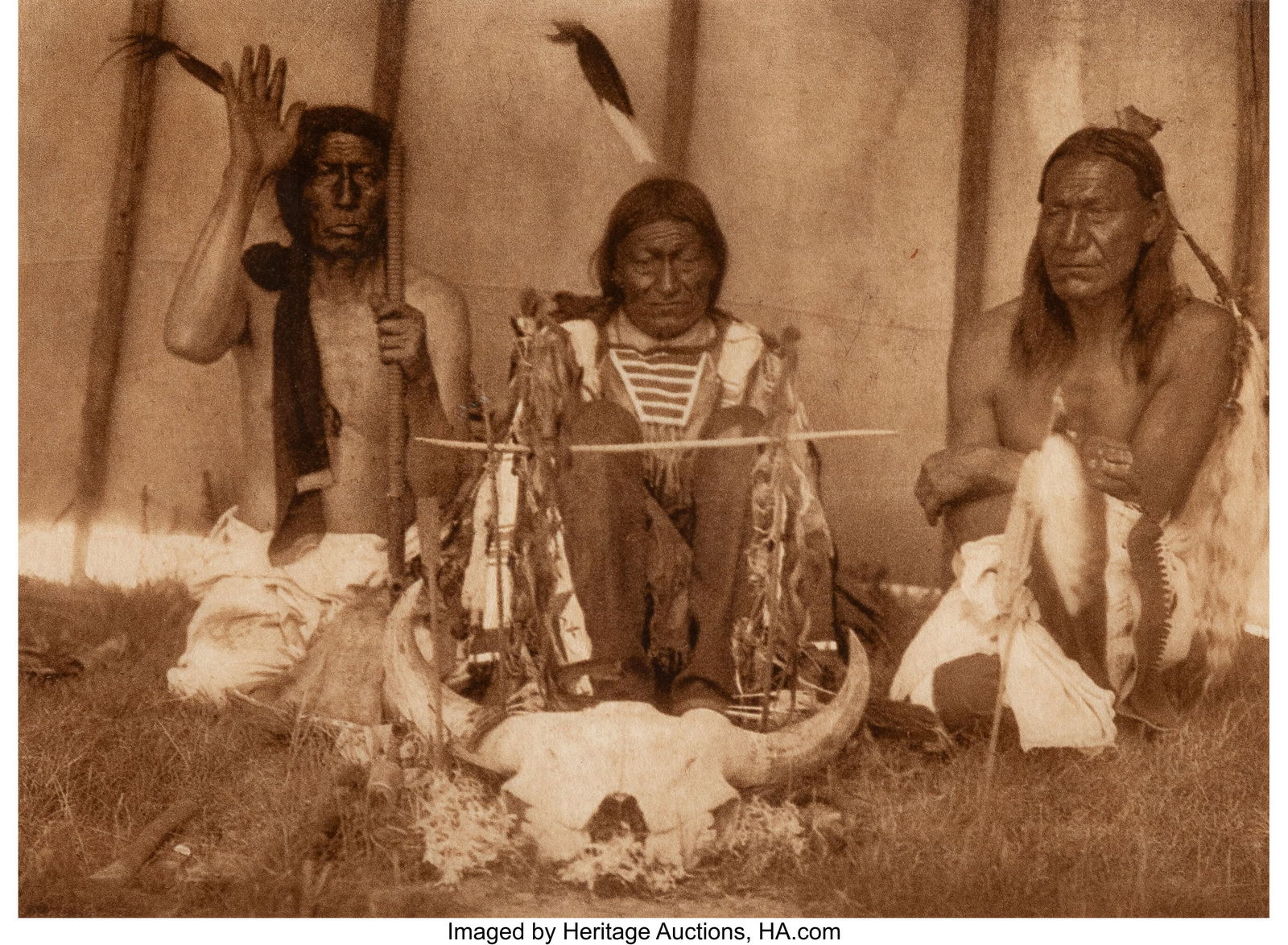 Edward Sheriff Curtis (American, 1868-1952) Huka: Edward Sheriff Curtis (American, 1868-1952) Huka- Lowapi, The Altar Complete, 1907 Photogravure 5-1/4 x 7-1/4 inches (13.3 x 18.4 cm) (