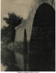 38142: Alvin Langdon Coburn (British, 1882-1966) The Br: Alvin Langdon Coburn (British, 1882-1966) The Bridge - Ipswich (from Camera Work VI), 1904 Photogravure 7-1/2 x 5-3/4 inches (19.1 x 14.6 cm&