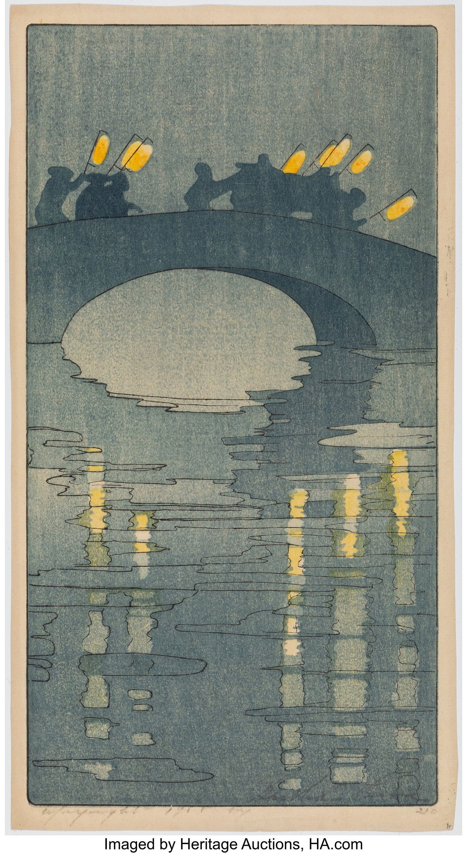 Bertha Lum (American, 1879-1954) Lanterns, 1906: Bertha Lum (American, 1879-1954) Lanterns, 1906 Woodblock print 10 x 5-3/8 inches (25.4 x 13.7 cm) (sheet, hosoban) Signed: Bert