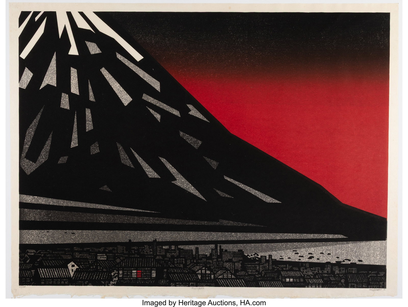 Clifton Karhu (American, 1927-2007) A Group of F: Clifton Karhu (American, 1927-2007) A Group of Five Prints, 1960s-80s Woodblock print 26 x 34-1/4 inches (66.0 x 87.0 cm) (largest sheet) Ea