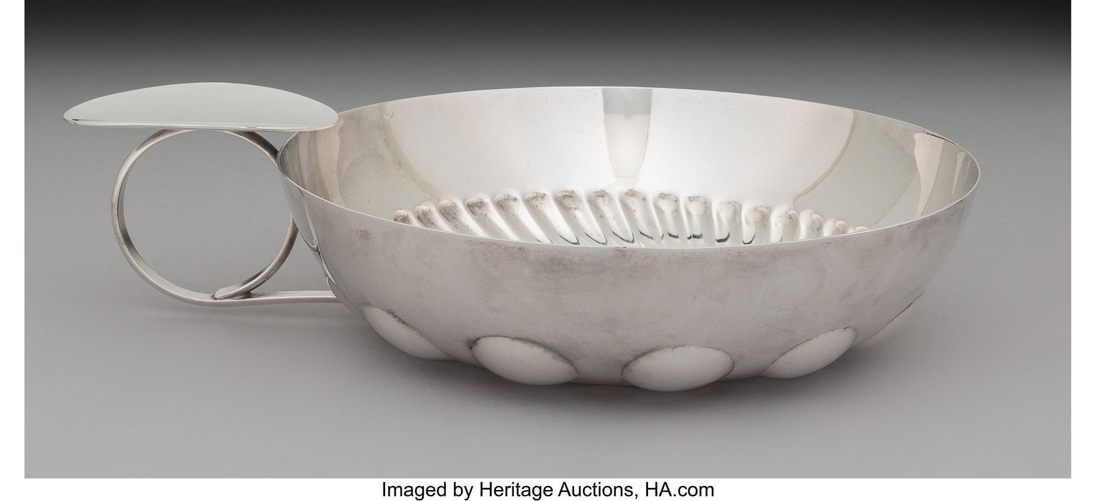 A Continental Silver Tastevin, 20th century Mark (1 of 3)