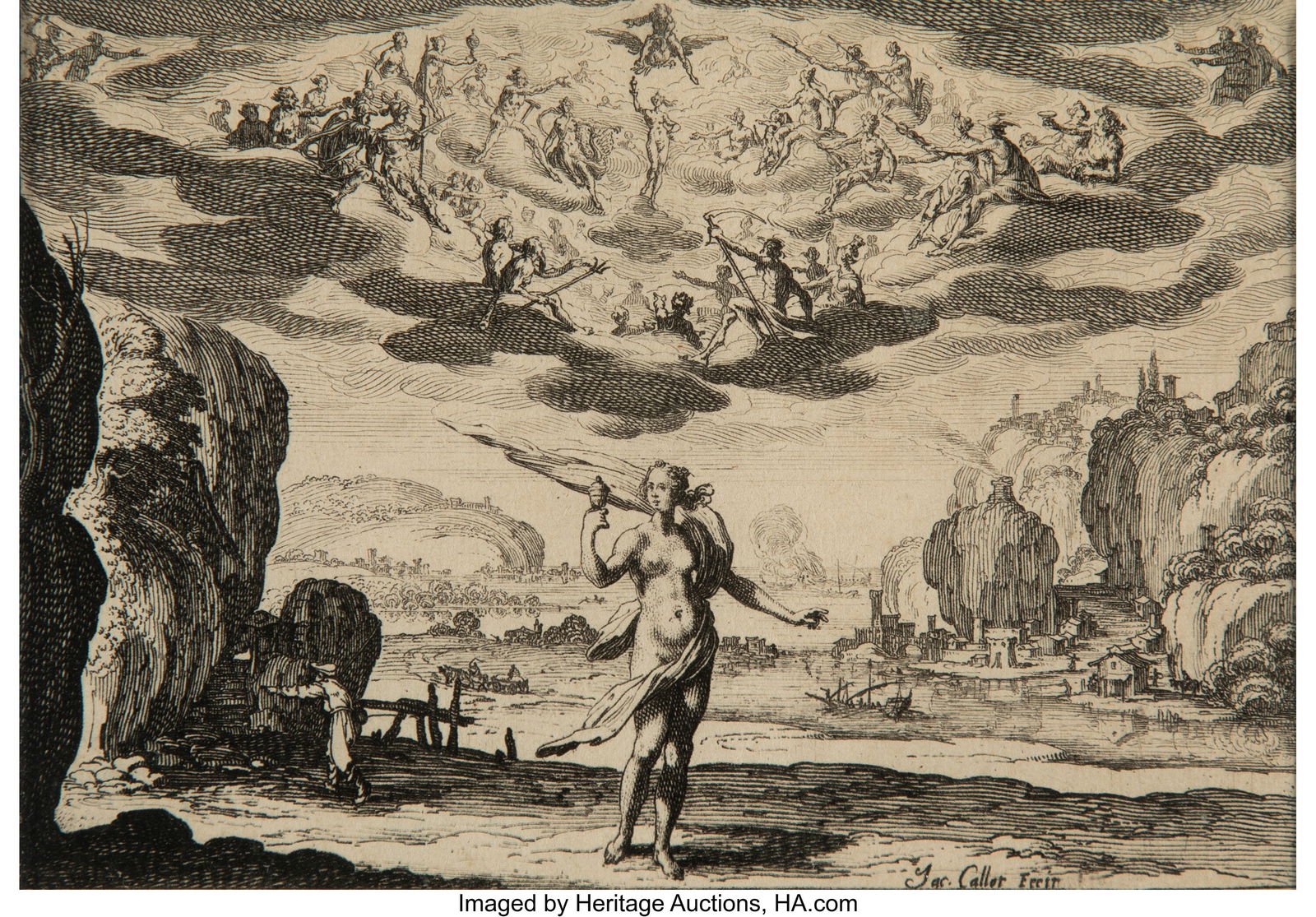 Jacques Callot (French, 1592-1635) Pandore (Pand: Jacques Callot (French, 1592-1635) Pandore (Pandora), circa 1625-1626 Etching on paper 9-1/2 x 9 inches (24.1 x 22.9 cm) (frame) S