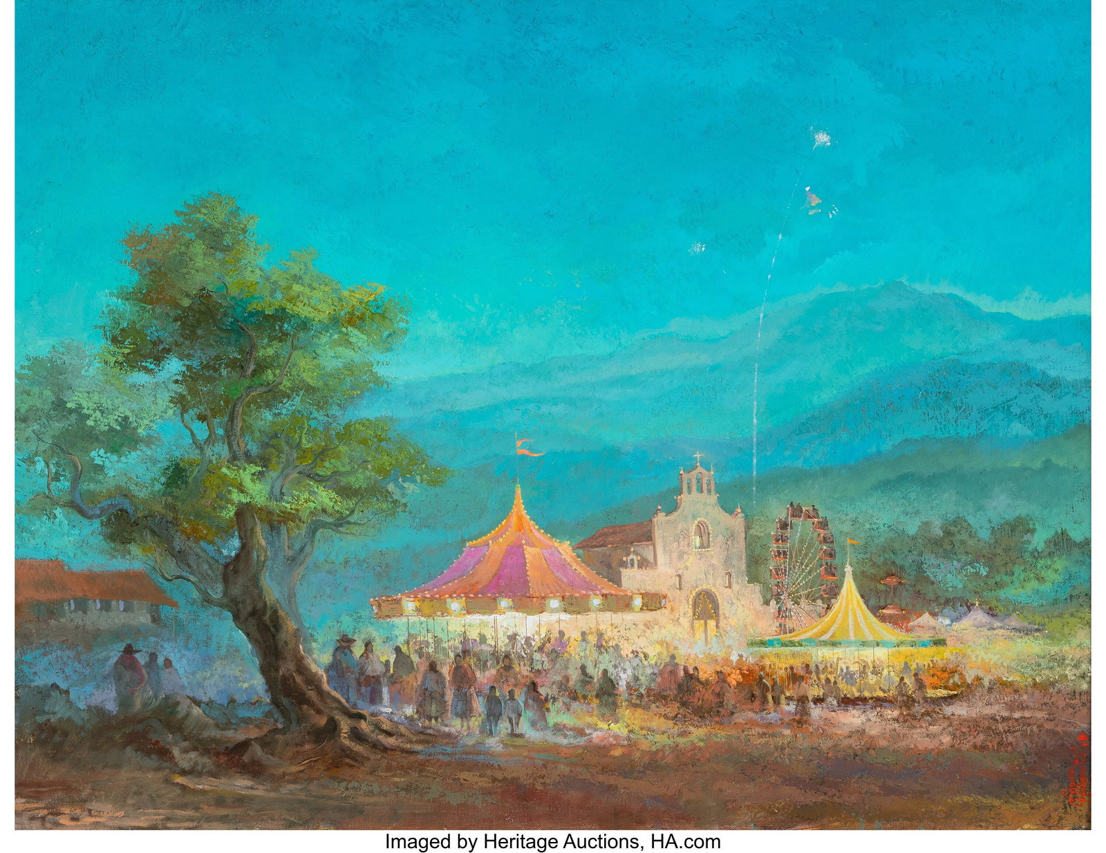 Mexican School (20th Century) A carnival celebra (1 of 3)