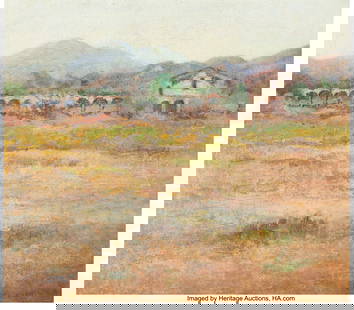 27142&colon; Calthea Campbell Vivian &lpar;American&comma; 1957-1943&rpar; Mi: Calthea Campbell Vivian &lpar;American&comma; 1957-1943&rpar; Mission San Antonio de Padua&comma; 1910 Oil on canvas 18 x 21 inches &lpar;45&period;7 x 53&period;3 cm&rpar; Signed lower right&colon; C