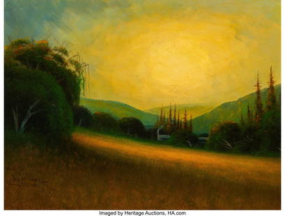 27152&colon; James Everett Stuart &lpar;American&comma; 1852-1941&rpar; Near : James Everett Stuart &lpar;American&comma; 1852-1941&rpar; Near Camp Taylor&comma; California&comma; 1924 Oil on board 15 x 20 inches &lpar;38&period;1 x 50&period;8 cm&rpar; Signed&comma; dated&comma