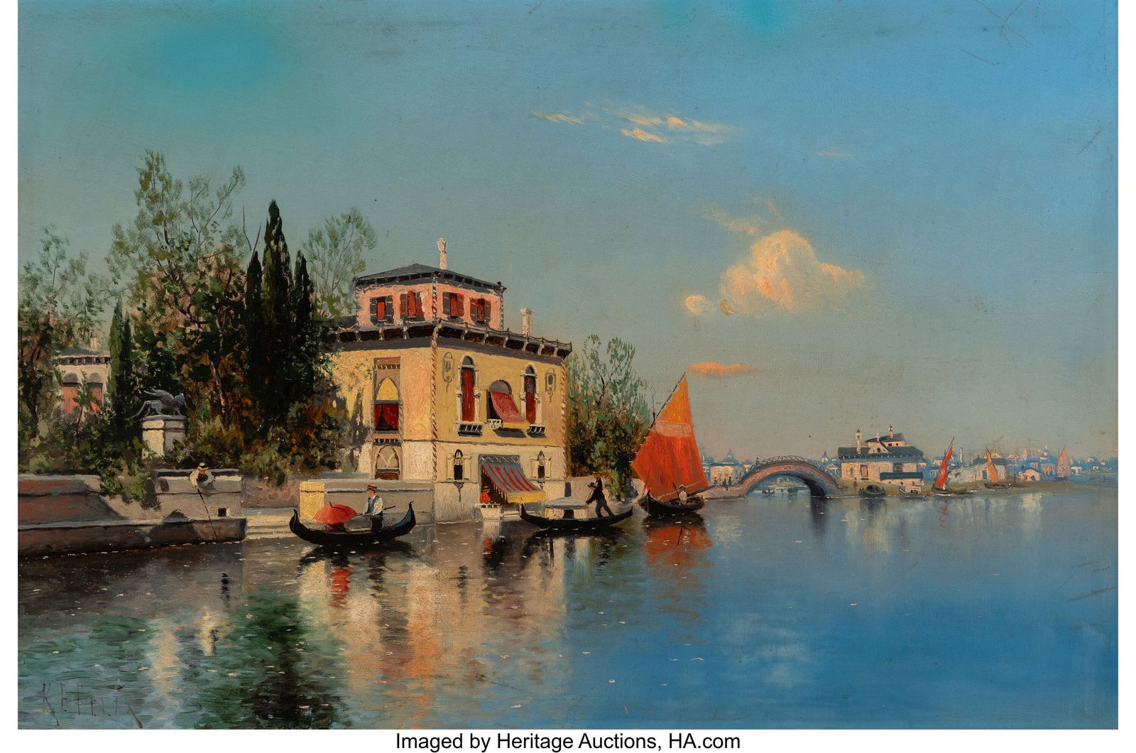 Karl Eugene Felix (Austrian, c. 1836-1906) A sun (1 of 3)