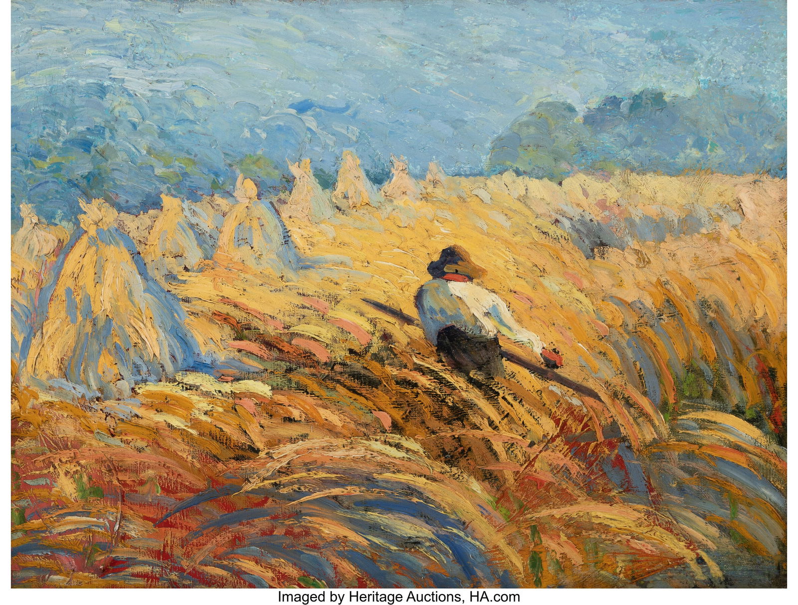 French School (20th Century) The harvest Oil on (1 of 2)