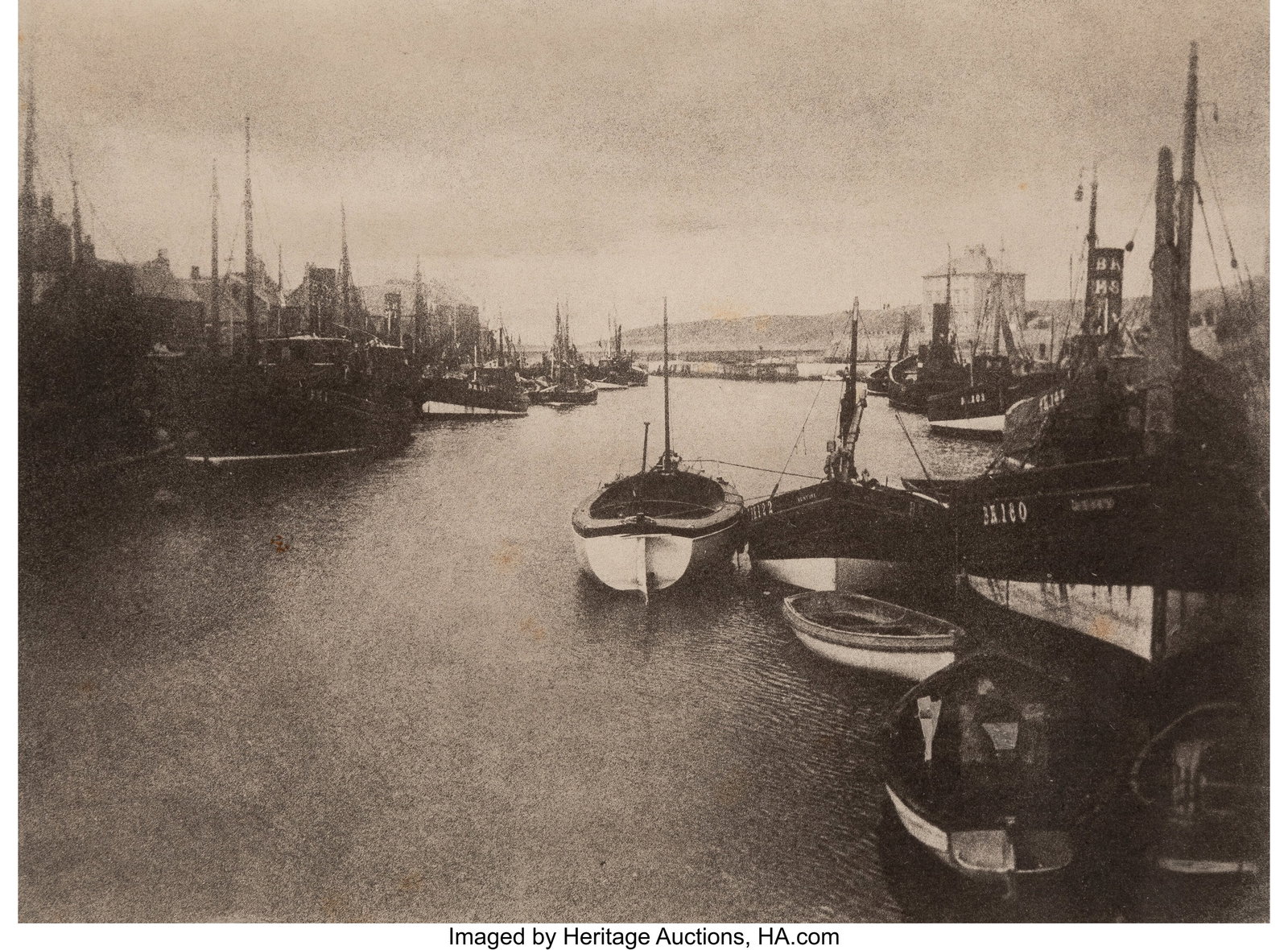 Alexander Wilson Hill (Scottish, 1867-1949) Eyem: Alexander Wilson Hill (Scottish, 1867-1949) Eyemouth Harbour, circa 1920 Bromoil print 7-1/2 x 10-1/8 inches (19.1 x 25.7 cm) (image) 9-