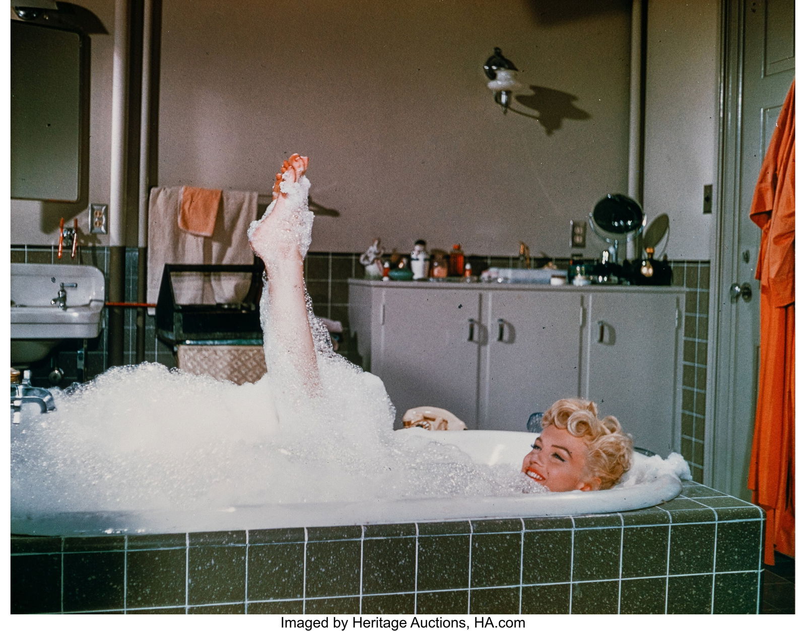 Sam Shaw (American, 1912-1999) Marilyn Monroe in: Sam Shaw (American, 1912-1999) Marilyn Monroe in the Bathtub for The Seven Year Itch, 1955 Dye coupler print on Kodak paper, printed later 11 x 14 inches (27.9