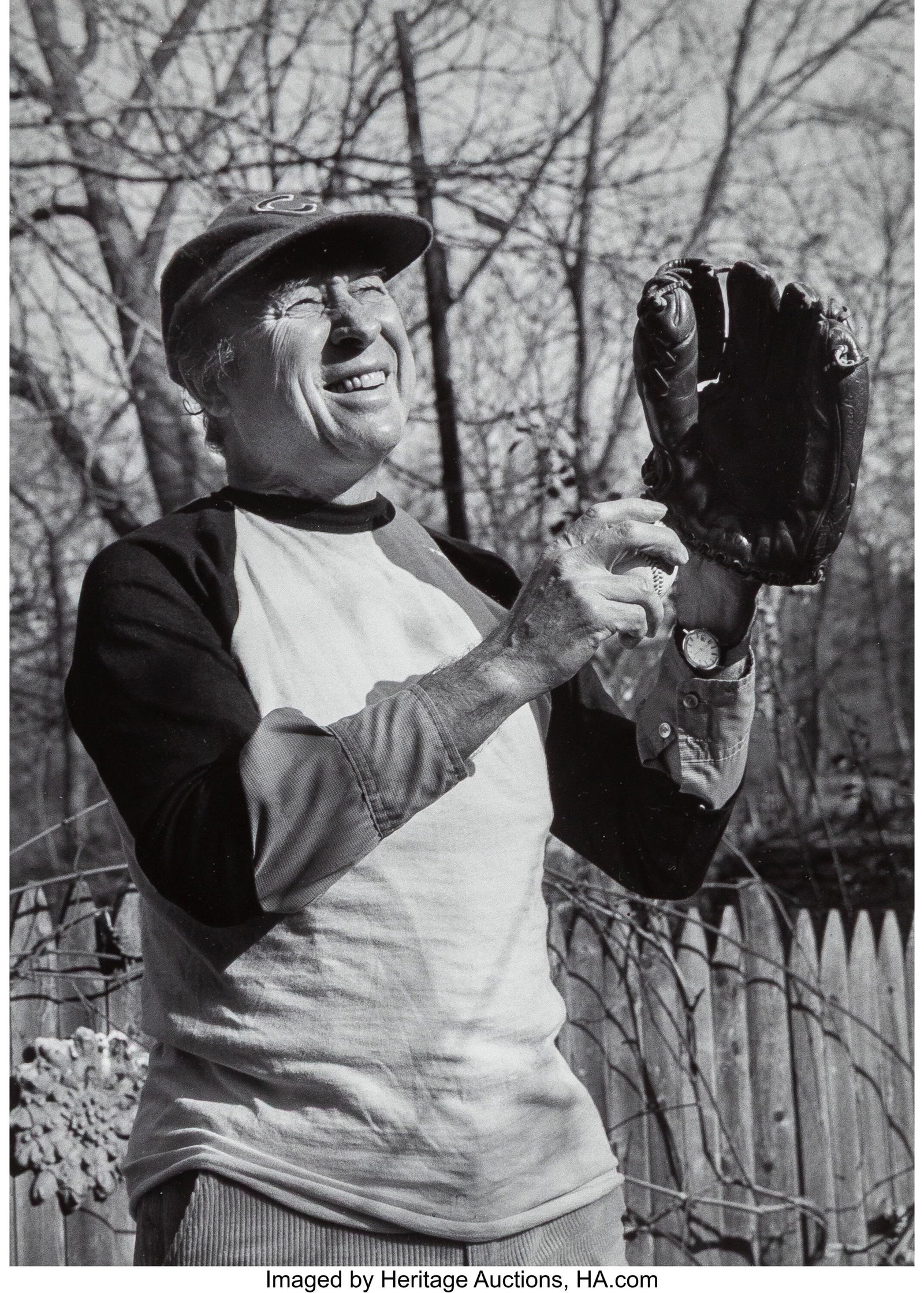 Mike Mandel (American, b. 1950) Harry Callahan,: Mike Mandel (American, b. 1950) Harry Callahan, Baseball Photographer, 1974 Gelatin silver print, printed 1982 6-7/8 x 5 inches (17.5 x 12&peri