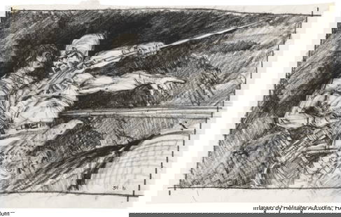 The Ten Commandments (Paramount, 1956), Group of: The Ten Commandments &lpar;Paramount&comma; 1956&rpar;&comma; Group of &lpar;10&rpar; "Chariots Pursue the Israelites" Storyboard Artworks&period; Vintage group of &lpar;10&rpar; storyboard artworks &