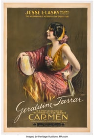 90007: Carmen (Paramount, 1916), One Sheet Poster. Vint