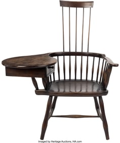 90211: Henry DeMille Original School Desk Chair. Vintag