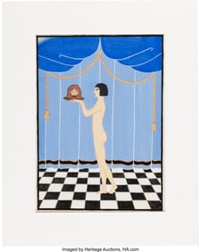 90147: Salome Concept Sketch by Erté for Unrealized Pr