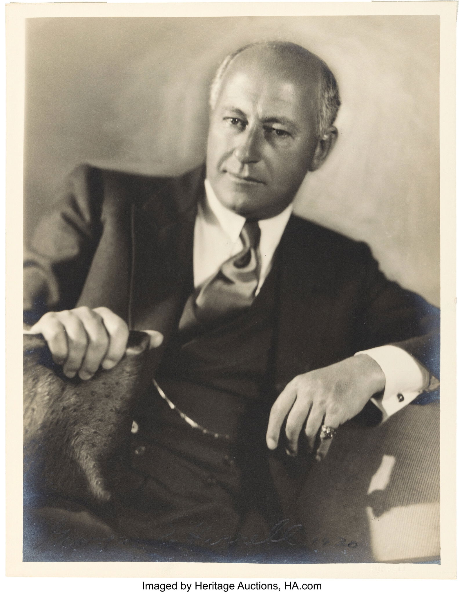 Cecil B. DeMille in Madam Satan (MGM, 1930), 14": Cecil B. DeMille in Madam Satan (MGM, 1930), 14" x 11" Original Custom Portrait Gallery Photographs (4) by George Hurrell. Cecil B. DeMille Estate&