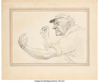 90227: Cecil B. DeMille Portrait Sketch by John Jensen.