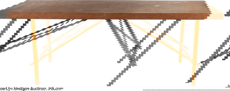Cecil B. DeMille Folding Table From Unknown Prod: Cecil B. DeMille Folding Table From Unknown Production. Vintage folding table built by John Koch rendered in wood and measuring 73" x 25" x 26.75" (legs extended)&period