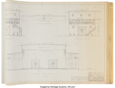 90232: Cecil B. DeMille Set of Rolled Blueprints for De