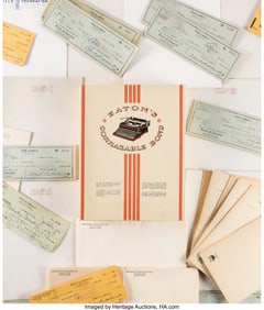90249: Cecil B. DeMille Signed Cancelled Checks and Sta