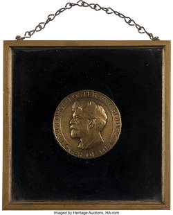 90262&colon; Cecil B&period; DeMille Peabody Award and Christopher A: Cecil B&period; DeMille Peabody Award and Christopher Award&period; Vintage pair of prestigious awards presented to Cecil B&period; DeMille including &lpar;1&rpar; 1943 Peabody Award bronze medal &lpa