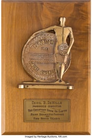 90263: Cecil B. DeMille Pair of Laurel Awards. Vintage