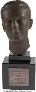 Cecil B. DeMille Irving G. Thalberg Memorial Awa: Cecil B. DeMille Irving G. Thalberg Memorial Award. Vintage Irving G. Thalberg Memorial Award featuring a cast bronze sculpture resting on a black marble base and
