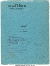 89122: High Noon (Columbia, 1952), Revised Screenplay b
