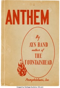 89066: Anthem (1946), Ayn Rand Signed First American Ed