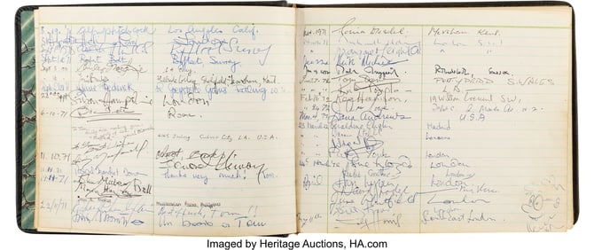 89074: Pinewood Studios Visitors Book with 400+ Signatu