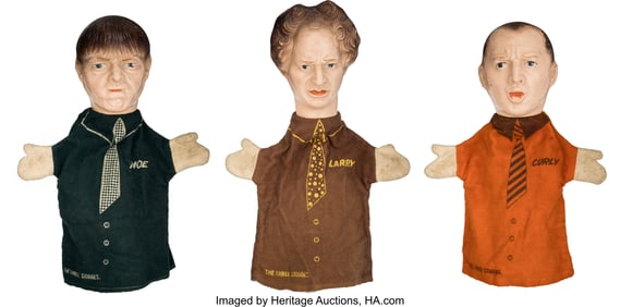 89097: Three Stooges Hand Puppet Set (Ideal Novelty and